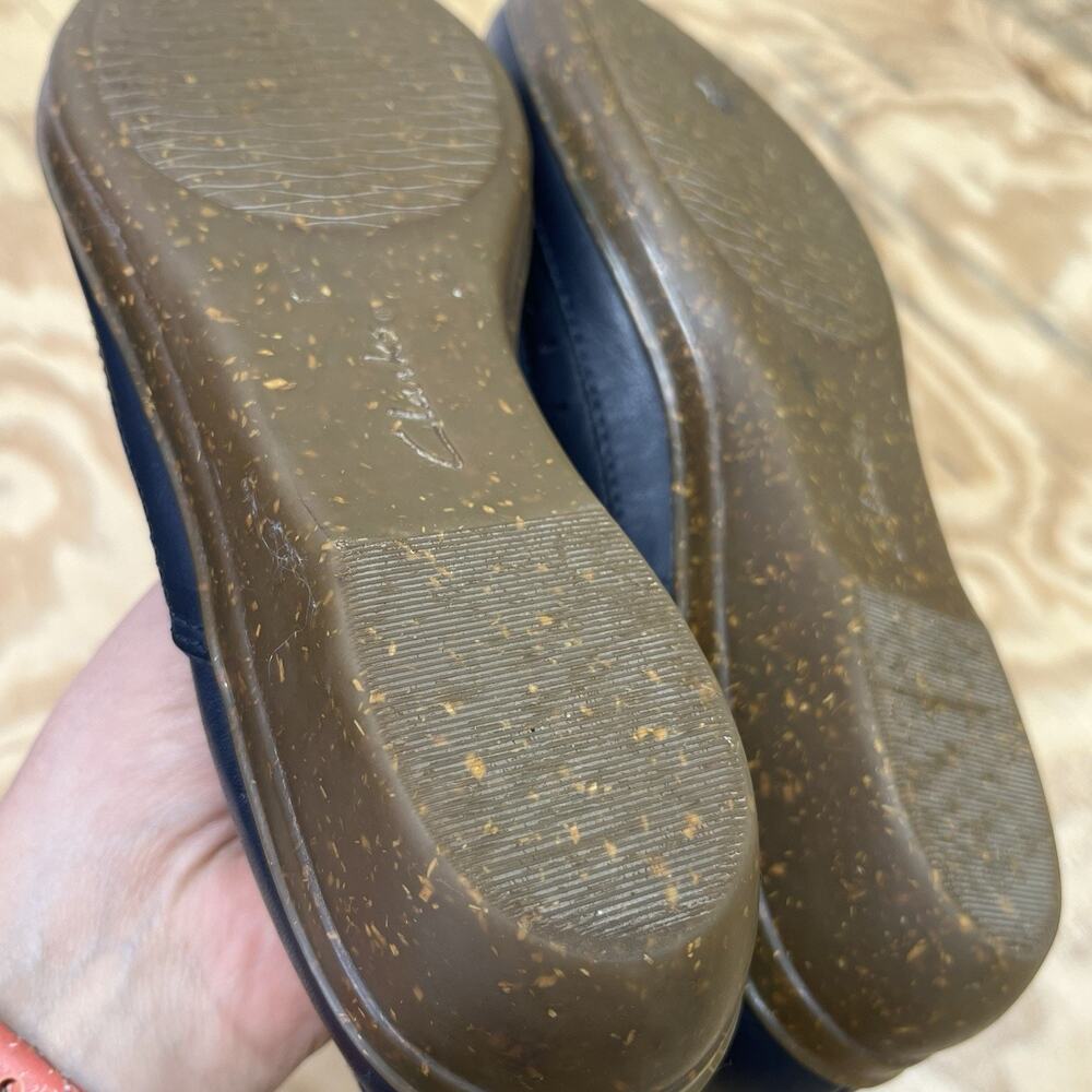 Clarks Shoes Womens Everlay Dairyn Slip On Loafers Size 7M Blue Leather Wedge - Picture 12 of 12